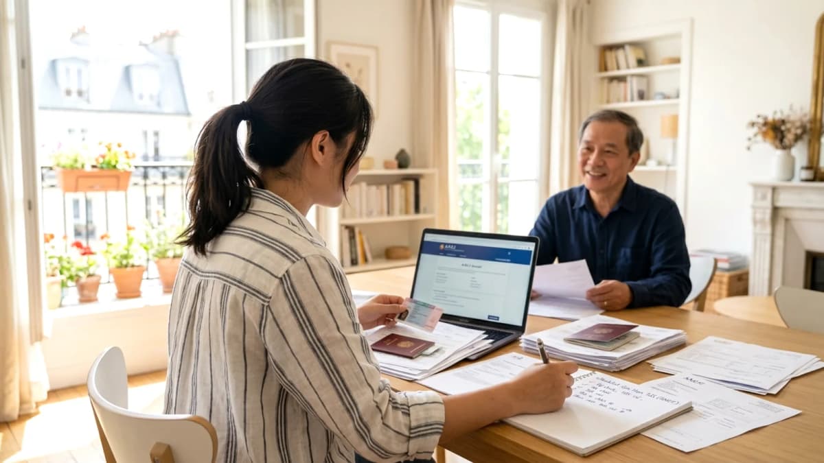 Checklist gia hạn titre de séjour: nộp trên ANEF 2-4 tháng trước — giấy tờ theo từng diện
