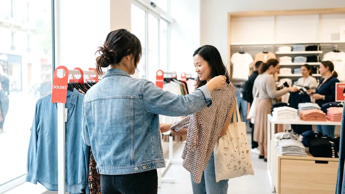 Mua quần áo ở Pháp: soldes 2 đợt luật định, Kiabi - Vinted, và săn đồ hiệu secondhand