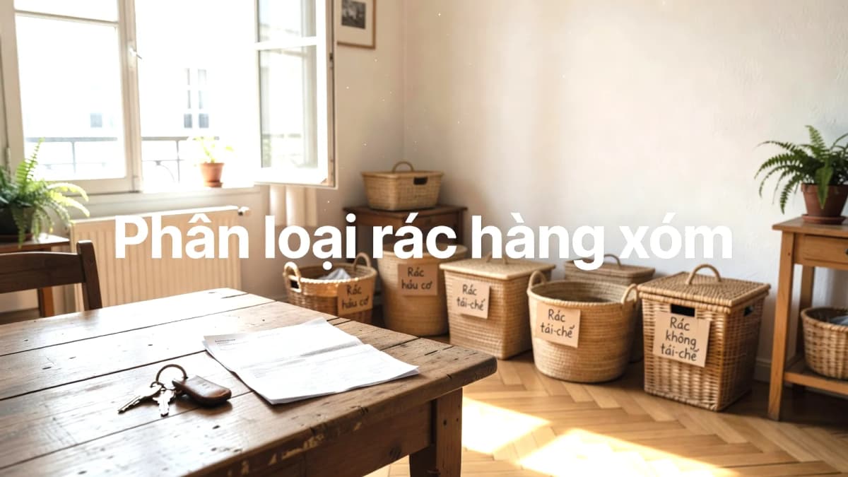 Phân loại rác & hàng xóm ở Pháp 2026