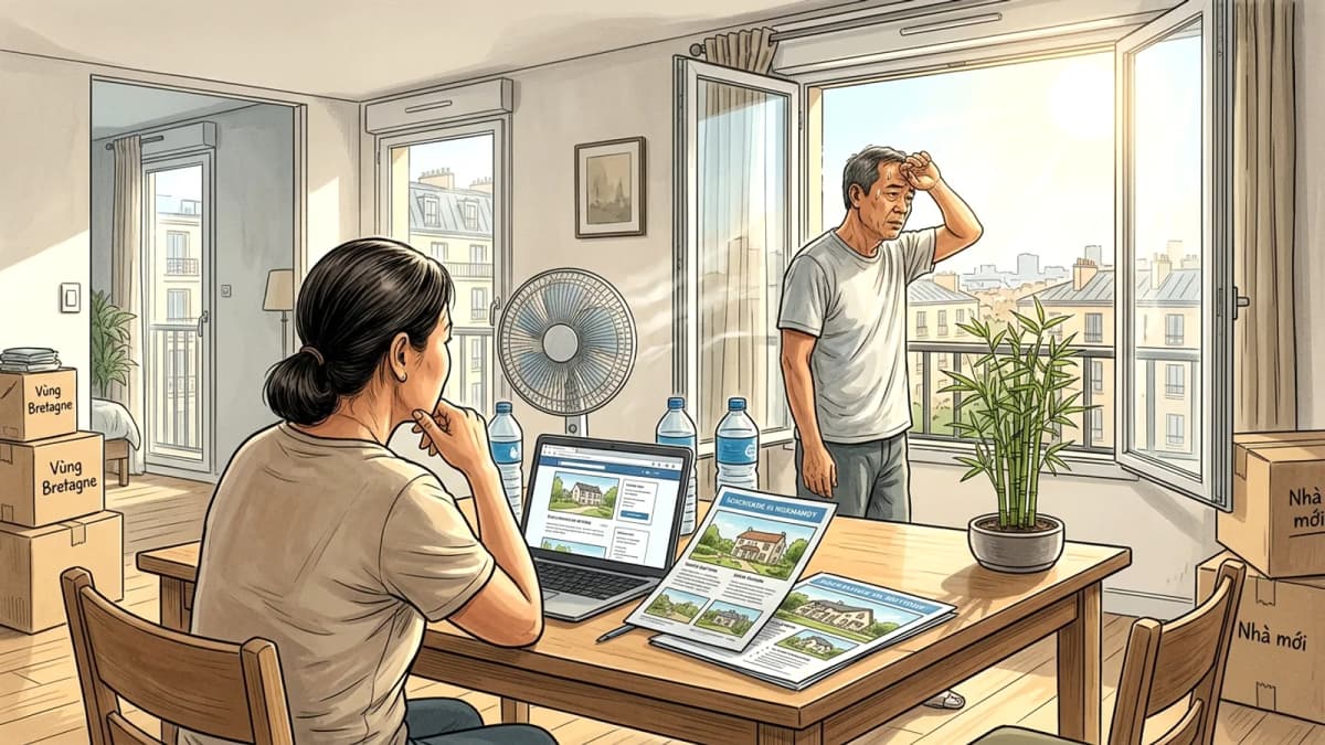 Bất động sản Pháp: Một phần ba hộ gia đình cân nhắc chuyển nhà vì nắng nóng