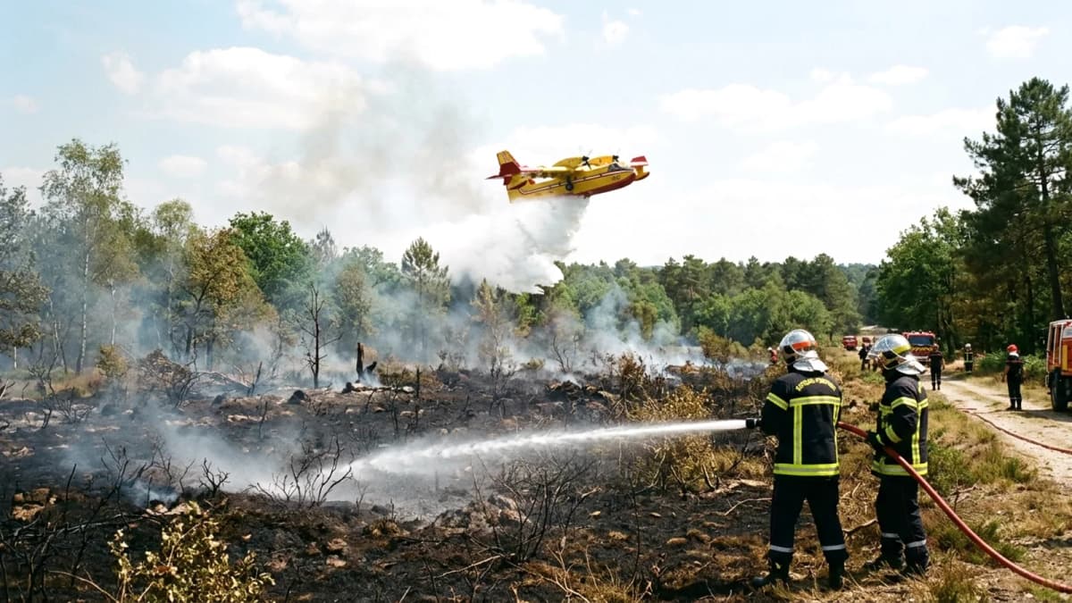 Cháy rừng Fontainebleau: Hơn 300 hecta bị thiêu rụi, máy bay chữa cháy lần đầu hoạt động tại Île-de-France