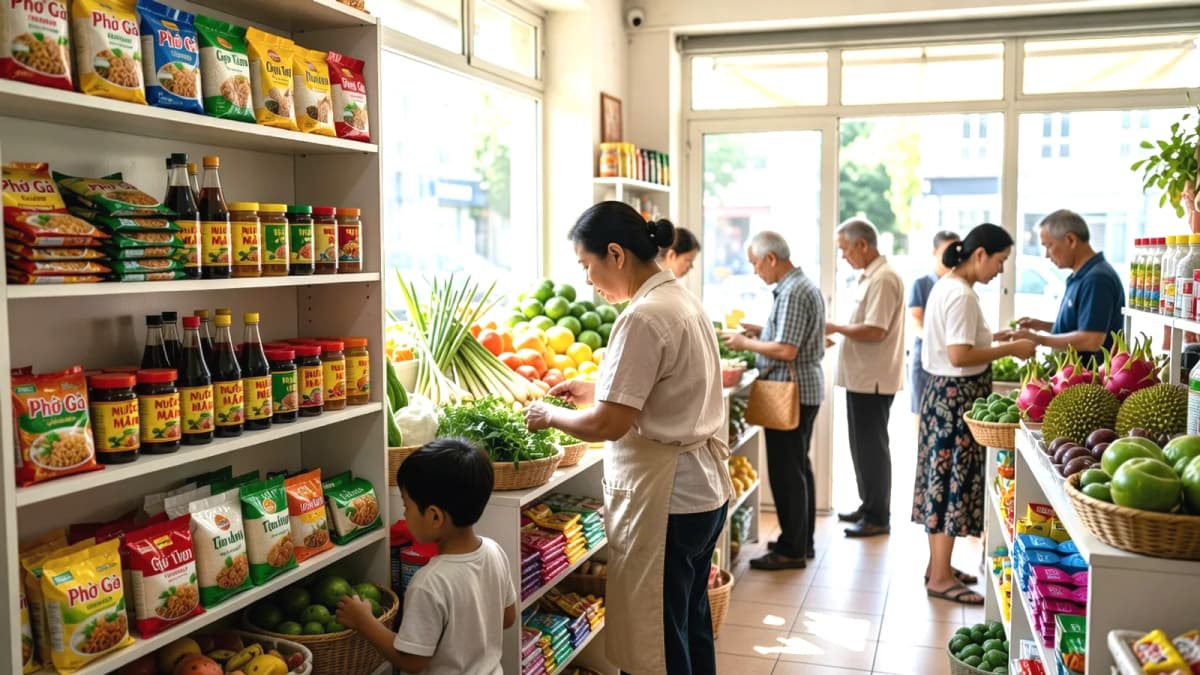 Épicerie asiatique cho người Việt ở Pháp