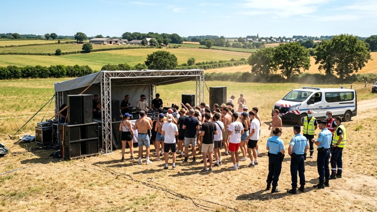 Morbihan: Tiệc rave trái phép giữa cảnh báo nắng nóng đỏ, chính quyền lên án hành vi vô trách nhiệm