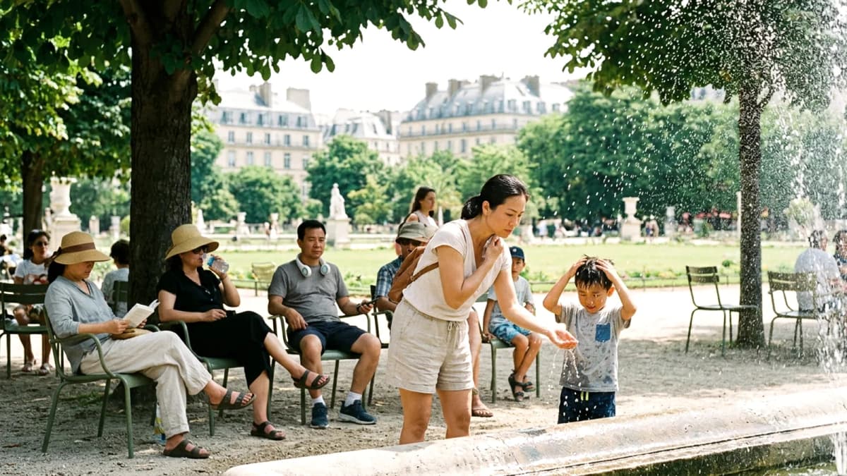 Nắng nóng kỷ lục tại Pháp: Người dân Paris tìm cách ứng phó
