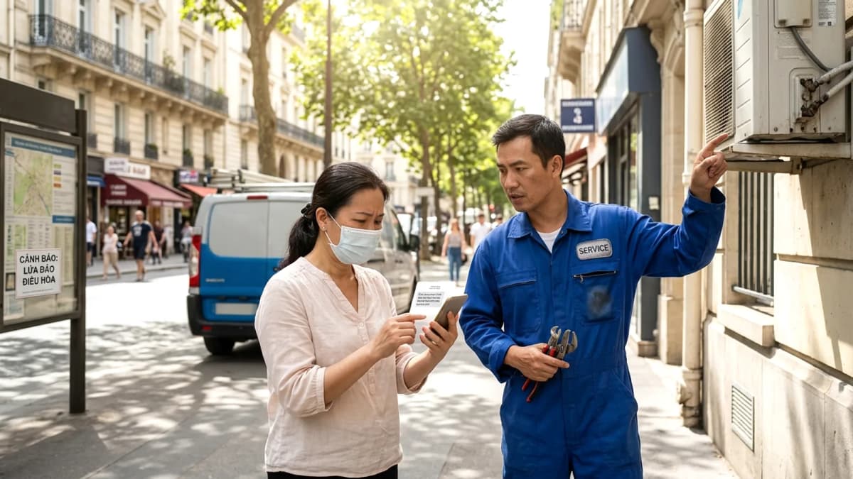 Pháp: Lừa đảo điều hòa không khí bùng phát giữa mùa nắng nóng, cảnh báo cộng đồng người Việt