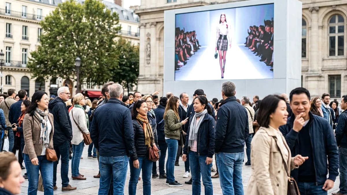 Tuần lễ Thời trang Paris đến với công chúng Pháp qua màn hình lớn