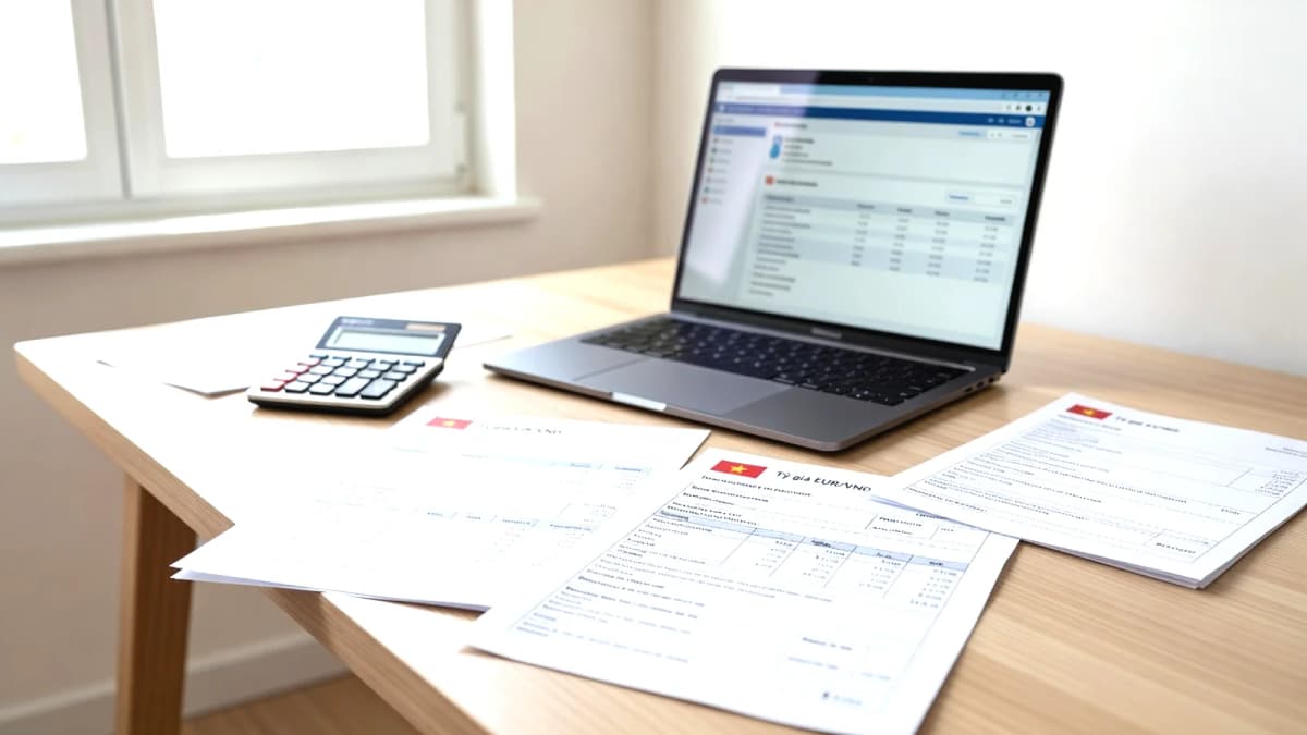 Tỷ giá EUR/VND: Chi phí và thủ tục